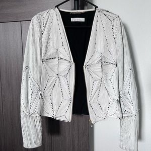 Versace White leather jacket